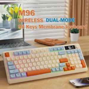 Wireless Gaming Keyboard With Display Screen & Knob Bluetooth