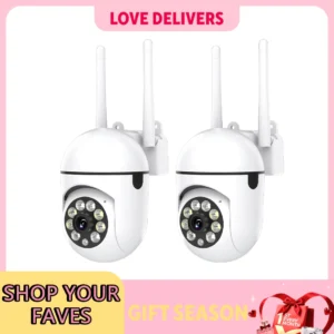 2PC  Wireless 1080P HD Indoor/Outdoor WiFi Security Camera,