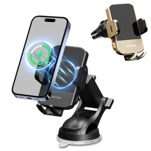 Wireless Car Charger 15W Fast Charge  IPhone  Samsung Galaxy